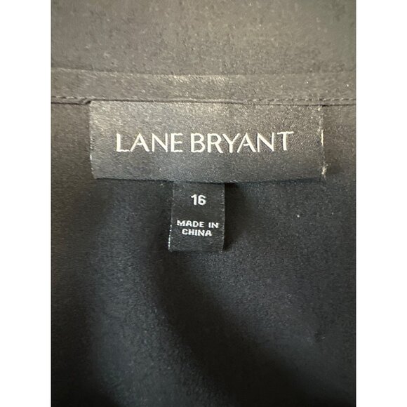 Lane Bryant Womens Black Sequin Embellished Blouse Size 16 - Picture 4 of 8